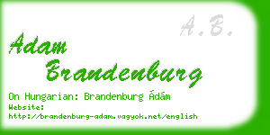 adam brandenburg business card
