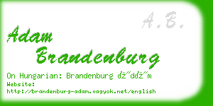 adam brandenburg business card